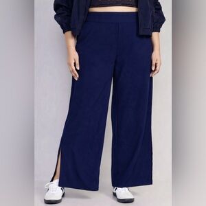 Wide-Leg Yoga Pants XL tall navy